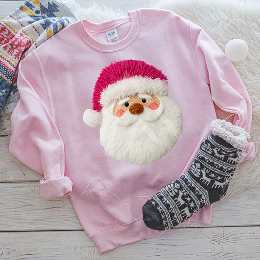 Pink Yarn Santa