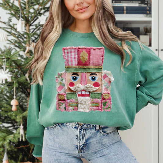 Pink Quilted Look Nutcracker