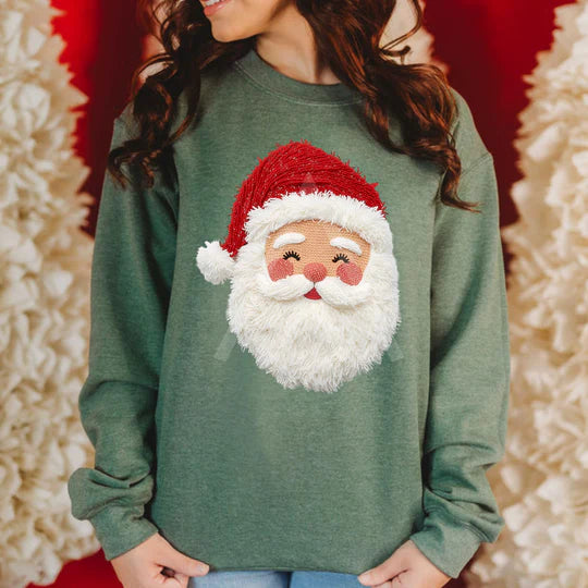 Smiley Yarn Santa